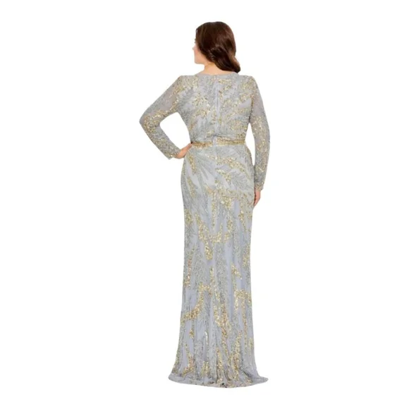 Mac Duggal Gown Size 22W Gray - Picture 3 of 9